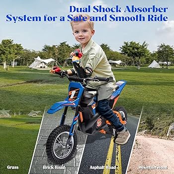 seven child  Amazon.com: 24V 7AH Kids Ride on Dirt Bike, 250W Strong